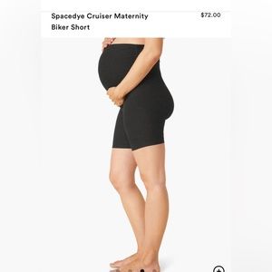 Space dye cruiser maternity biker shorts